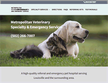 Tablet Screenshot of metrovetlouisville.com